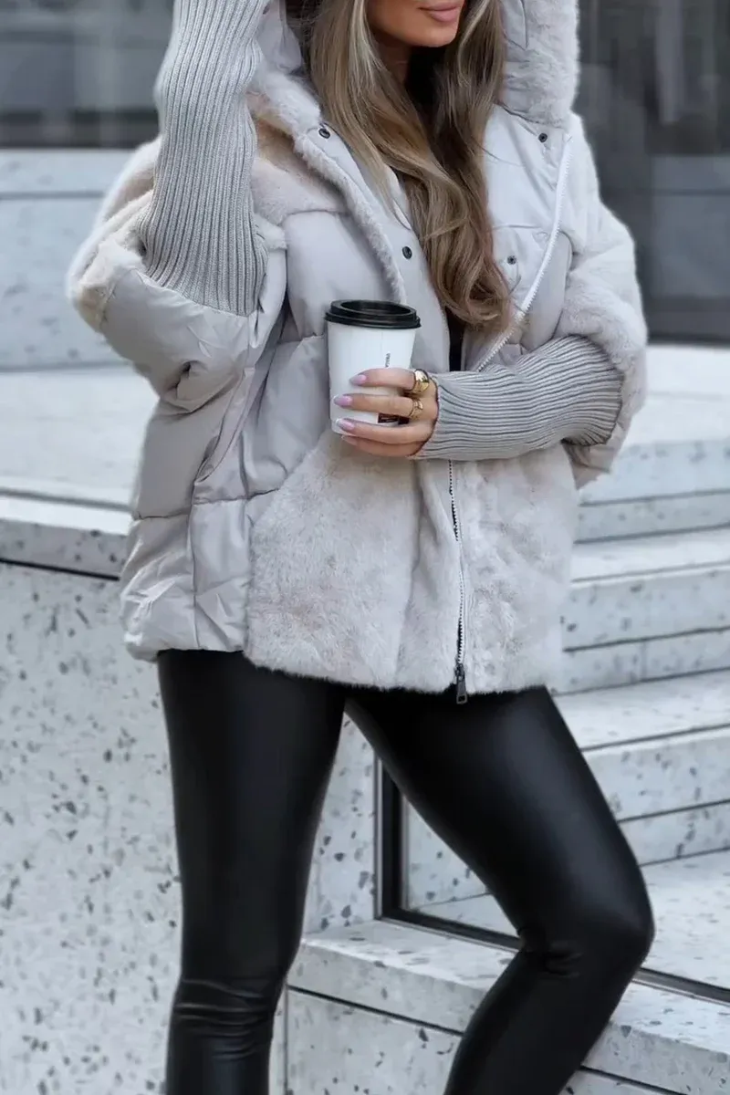 MARISA™ - Chaqueta con Capucha de Felpa Cómoda