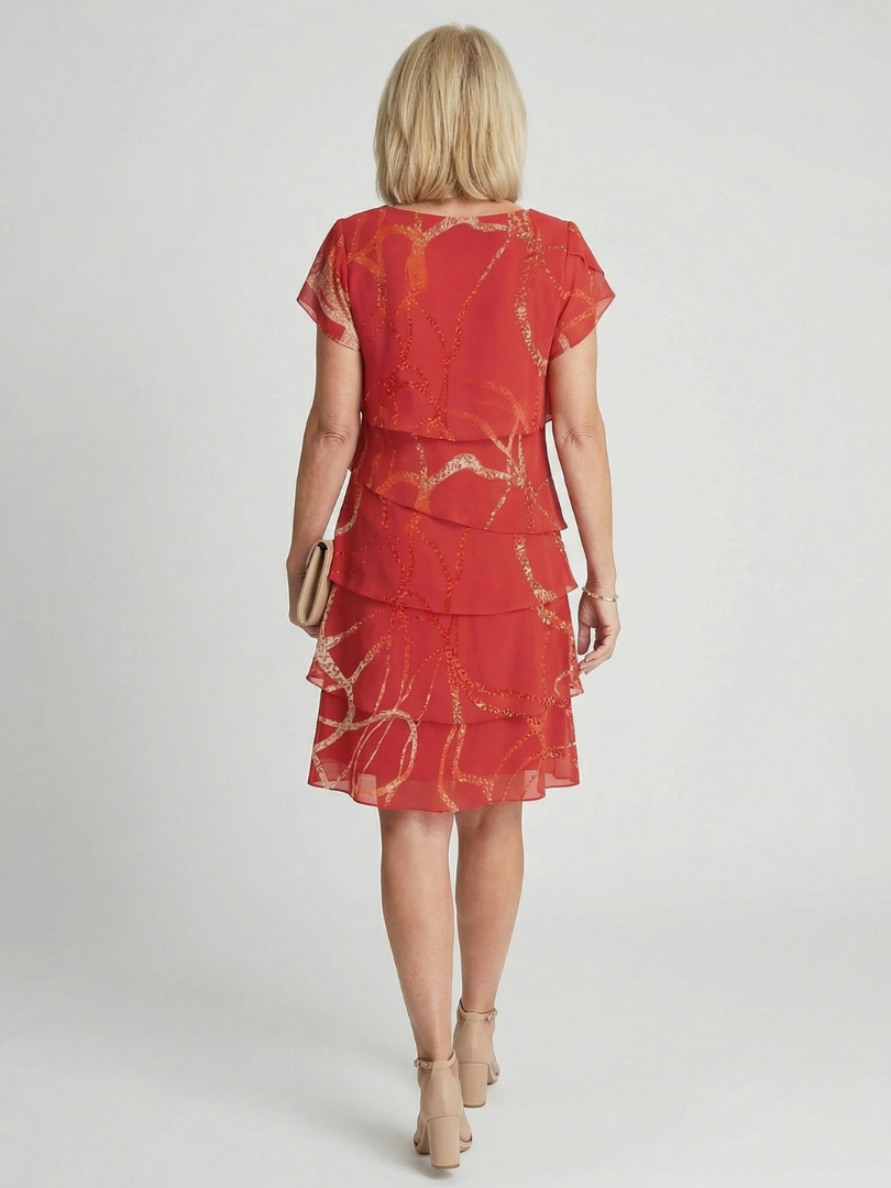 Nora | Soft abstract knee-length dress
