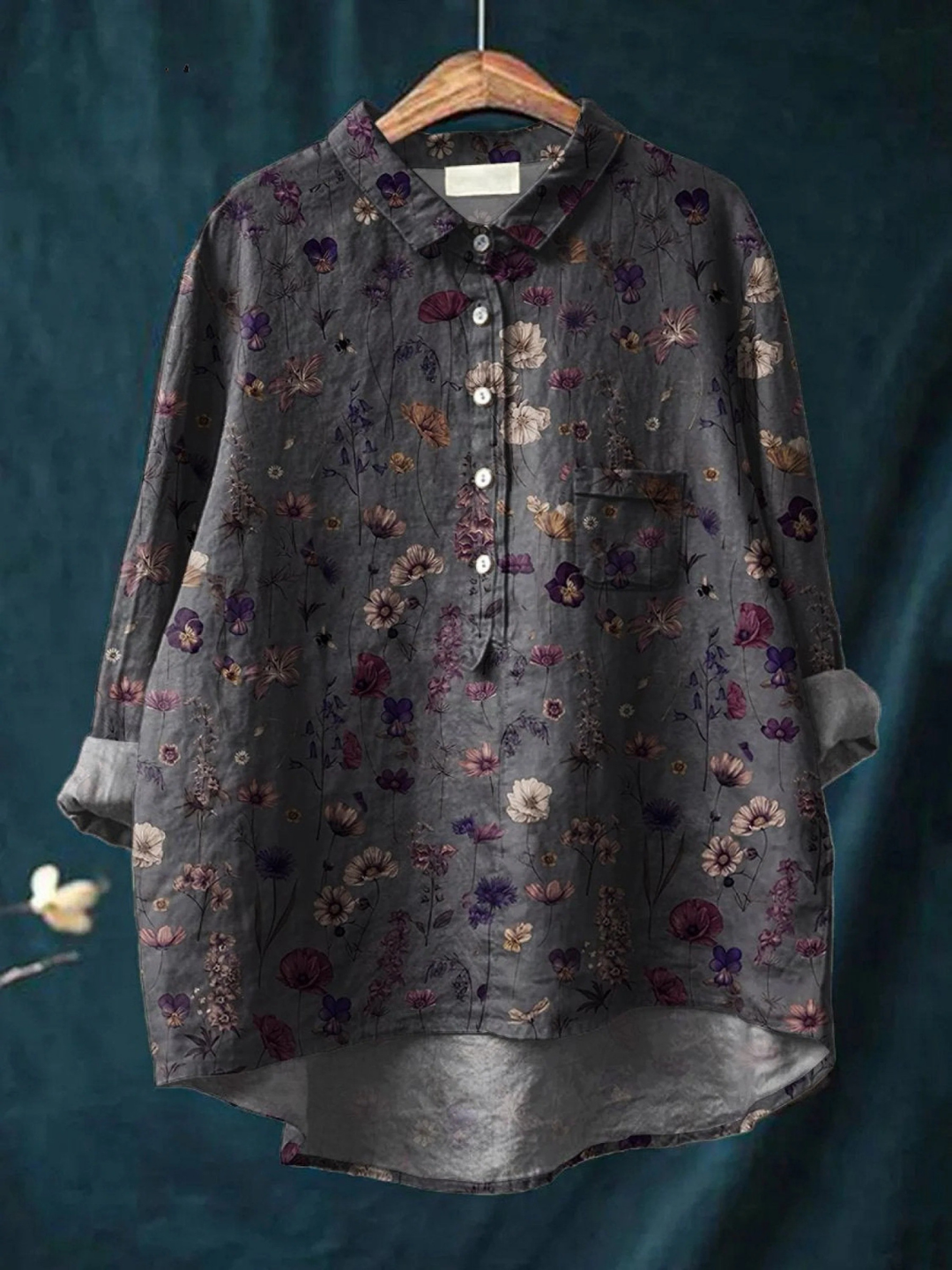 Camisa Casual Estampado Floral para Mujer