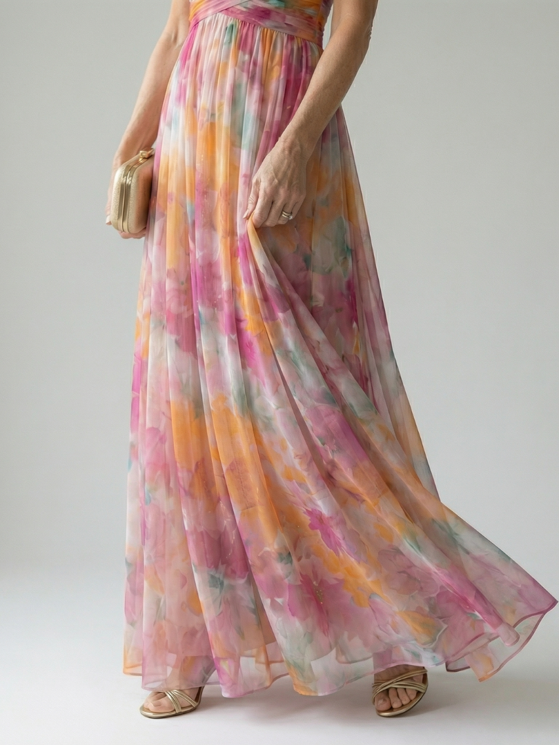 Isel | Maxivestido suave cruzado