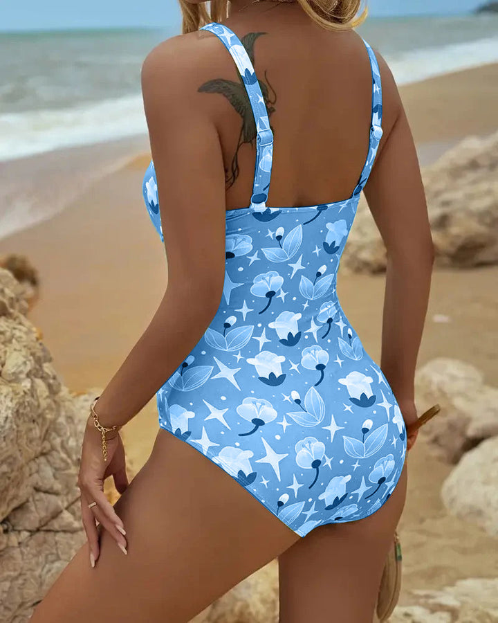 Clara | Tankini de Una Pieza Estampado
