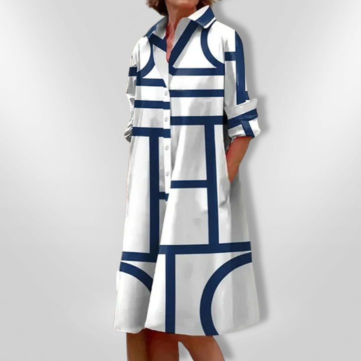 CHEZKA™ - Elegante Vestido Midi Geométrico