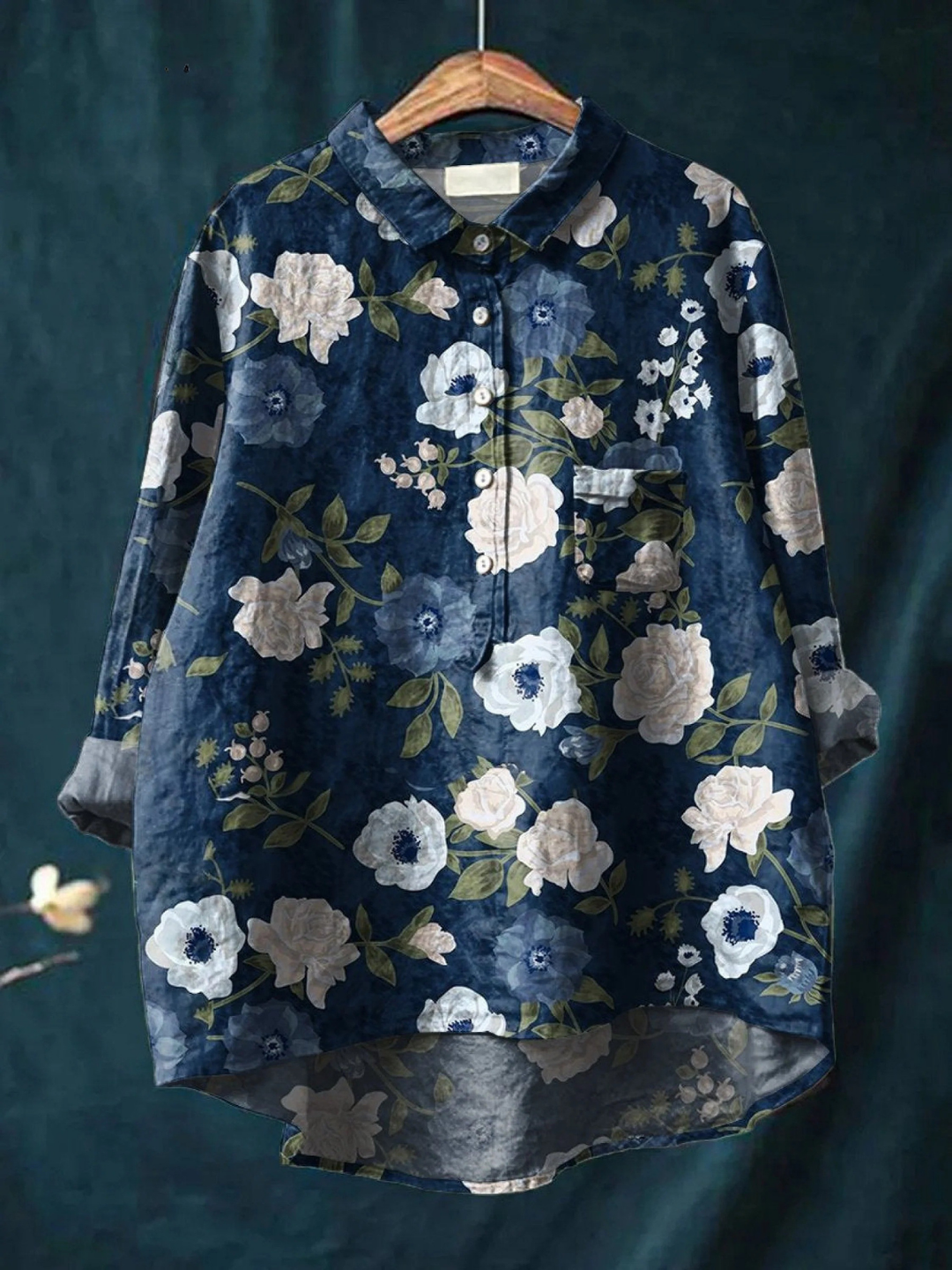 Camisa Casual Estampado Floral para Mujer