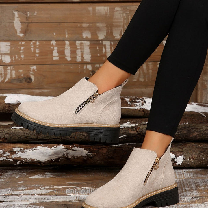 Isanoria - Botines de mujer elegantes de ante cómodos