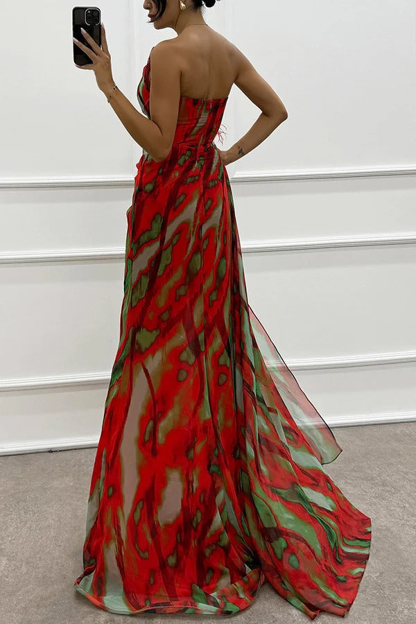 Lorna | Vestido Drapeado Vibrante