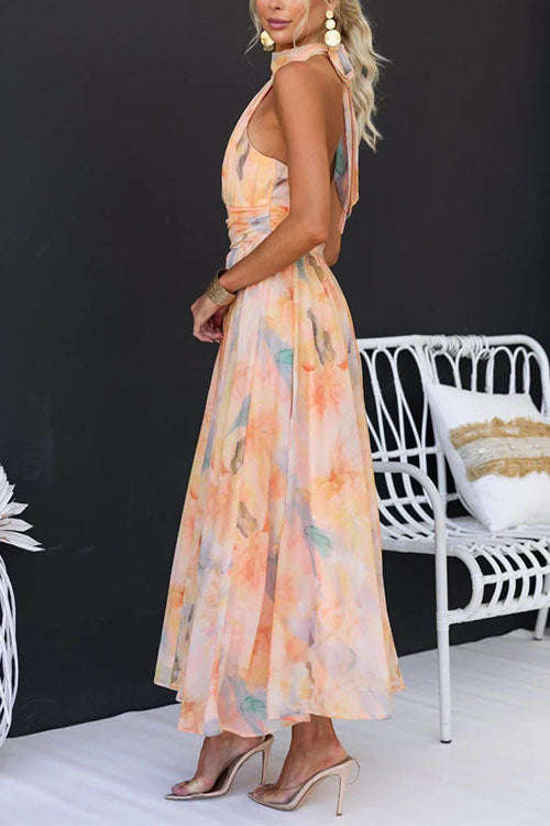 Halter™ | Vestido Maxi Estampado