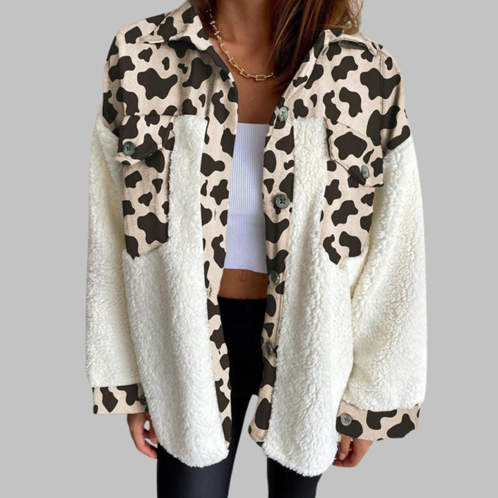 SUNNIE™ - Chaqueta a cuadros con botones y manga larga acogedora
