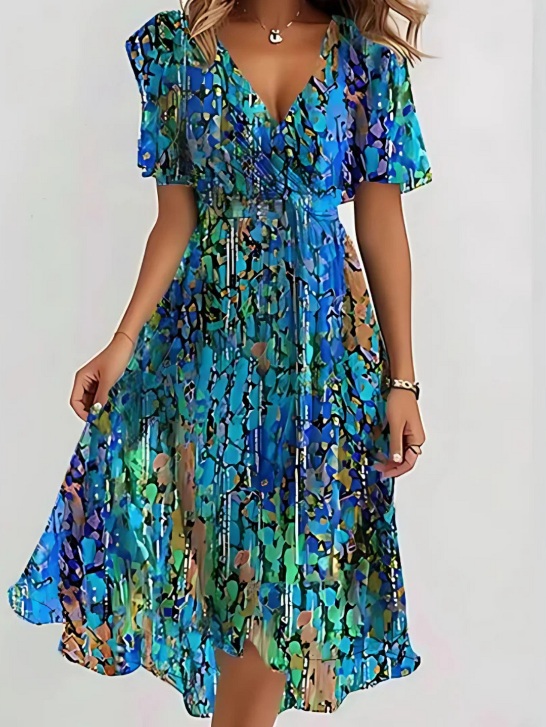 LAVINA™ – Vestido Midi Bohemio Vibrante