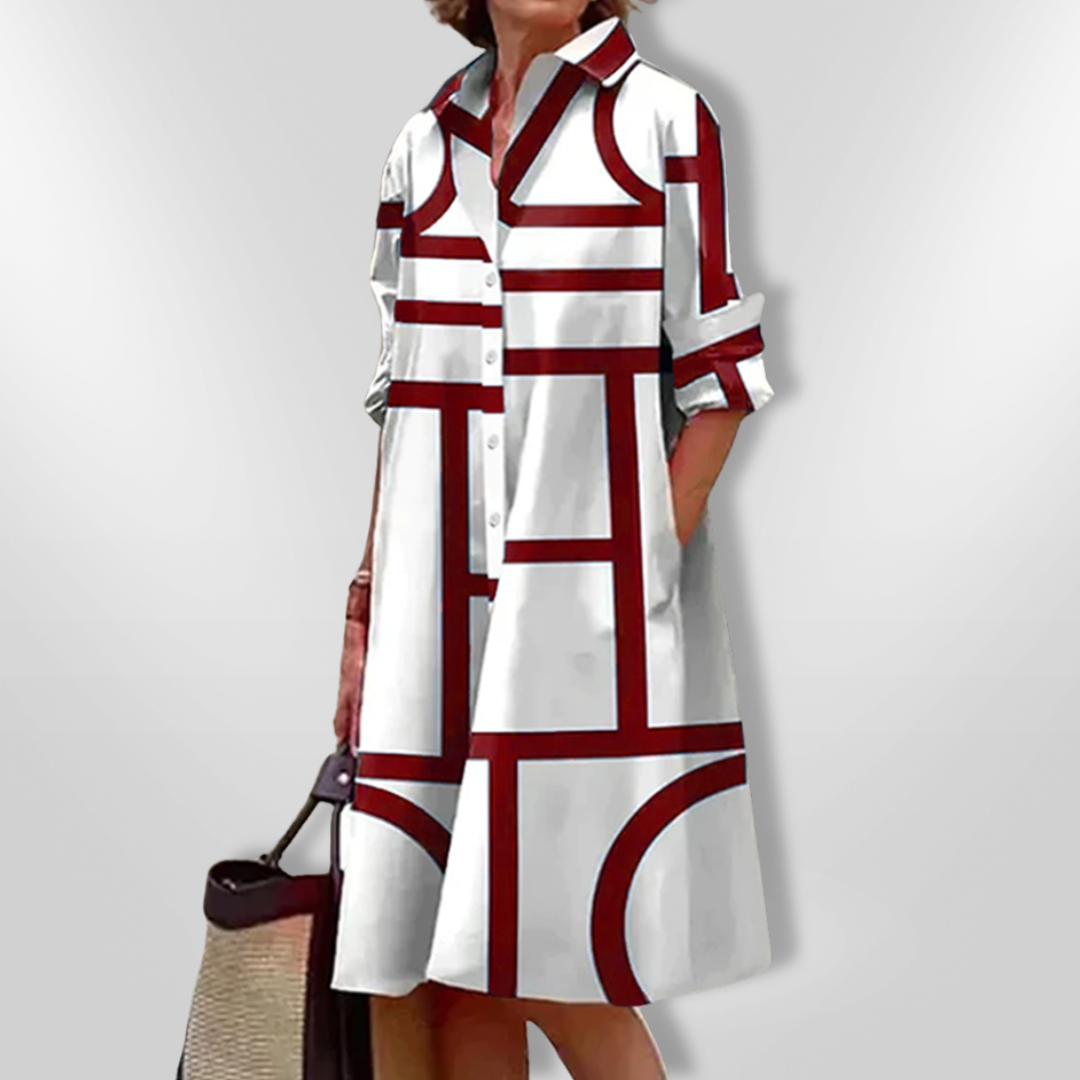 CHEZKA™ - Elegante Vestido Midi Geométrico