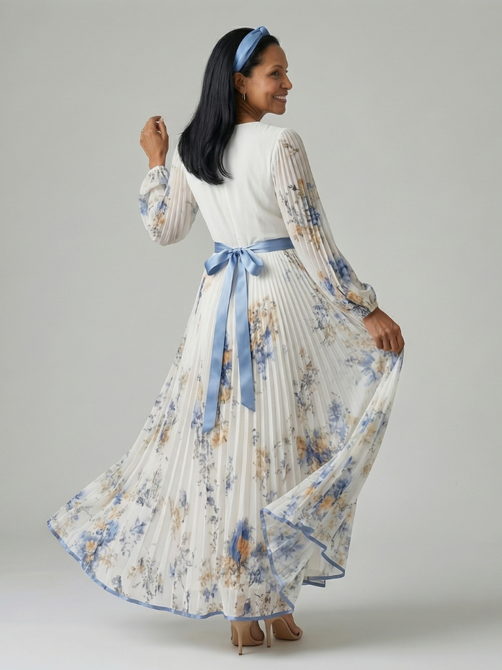Rielle | Vestido Midi Cruzado Plisado