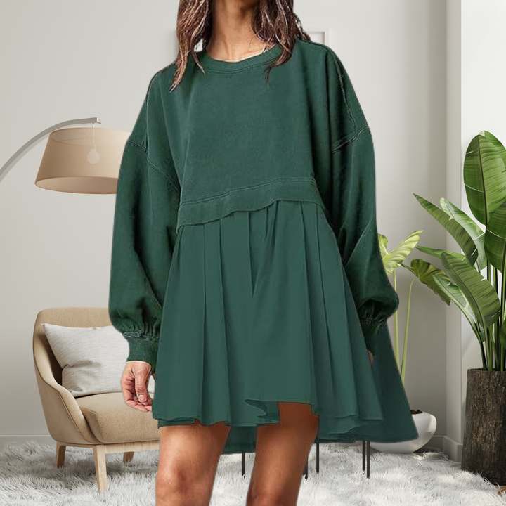 KARIYAH™ - Vestido midi de manga larga holgado y cómodo
