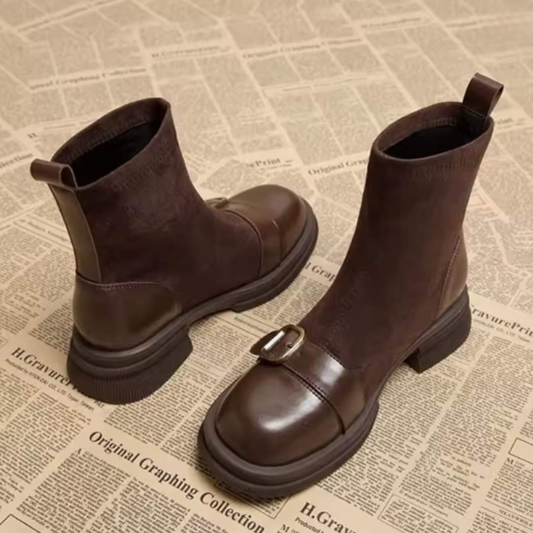 Fayloriah - Botas de Ante Cómodas