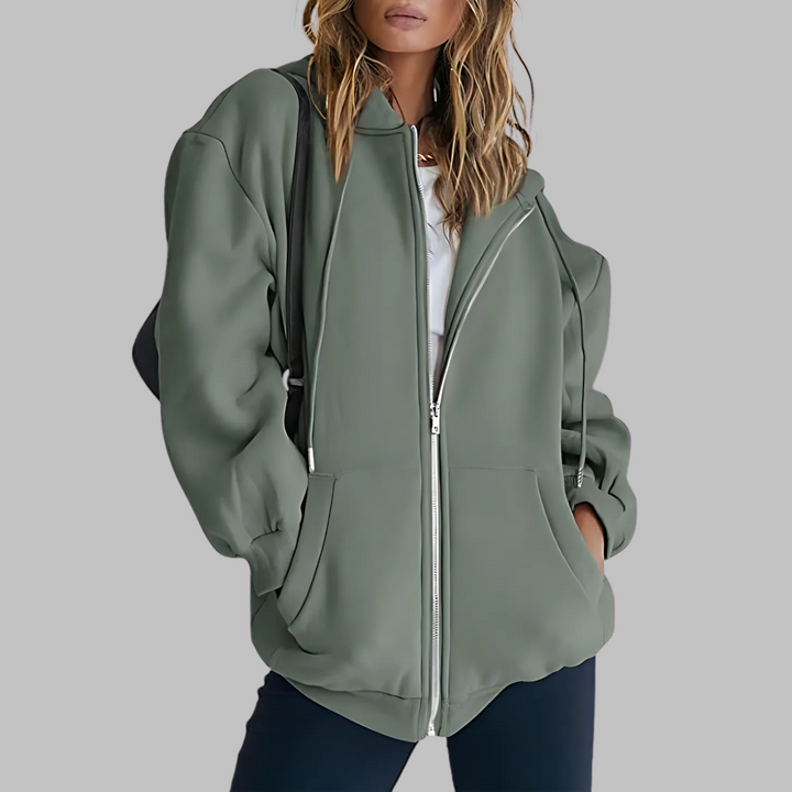 LILMA™ - Chaqueta con capucha extragrande con cremallera clásica