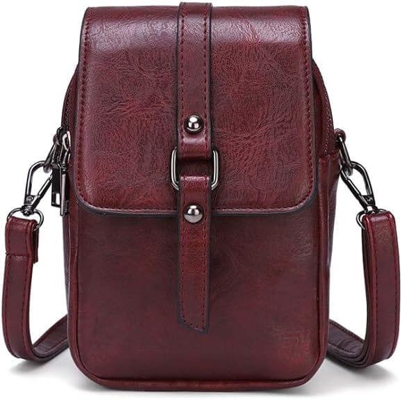 Bolso de mano multifuncional de cuero suave para mujer