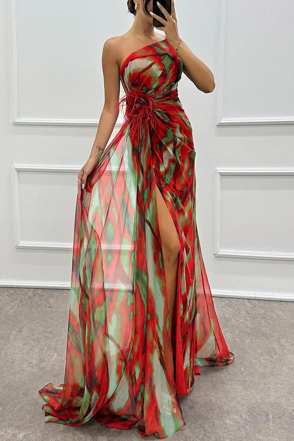 Lorna | Vestido Drapeado Vibrante
