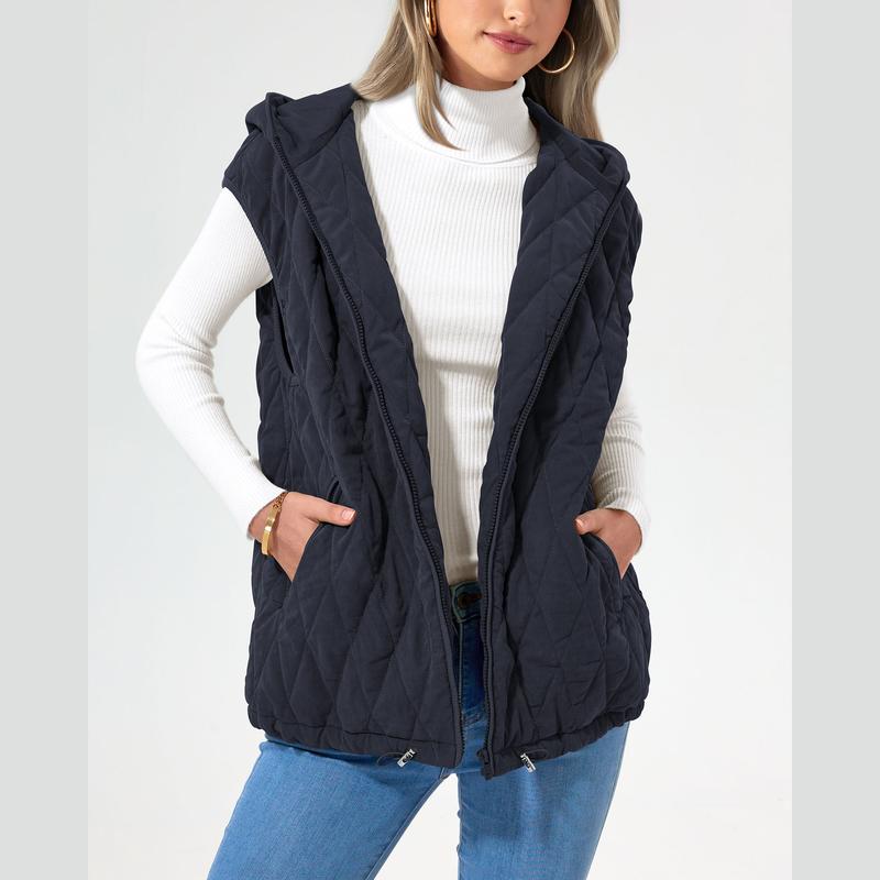 LIAM™ - Abrigo de invierno sin mangas con capucha y bolsillos
