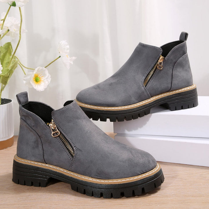 Isanoria - Botines de mujer elegantes de ante cómodos