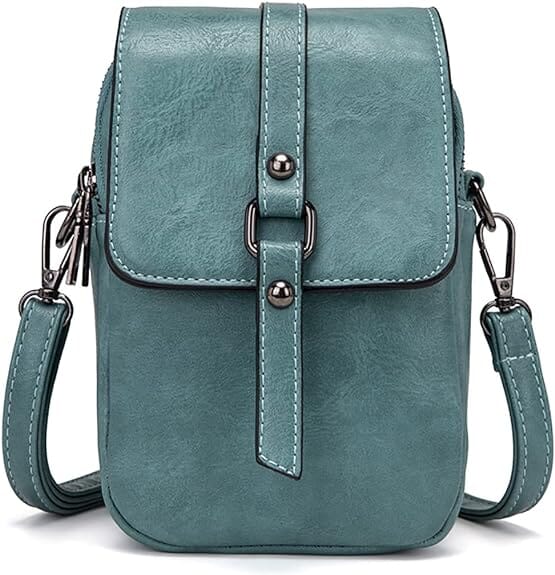 Bolso de mano multifuncional de cuero suave para mujer
