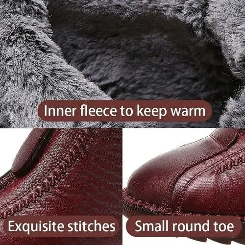 Lorencia™ - Botas de invierno de cuero natural con forro cálido y suela antideslizante
