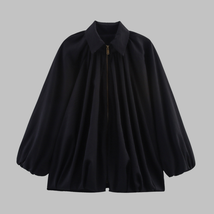 CHARLIZE™ - Chaqueta bomber vintage extragrande con mangas murciélago abullonadas