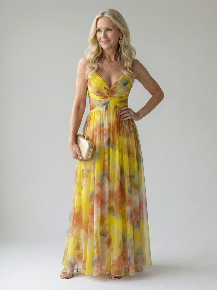 Isel | Maxivestido suave cruzado
