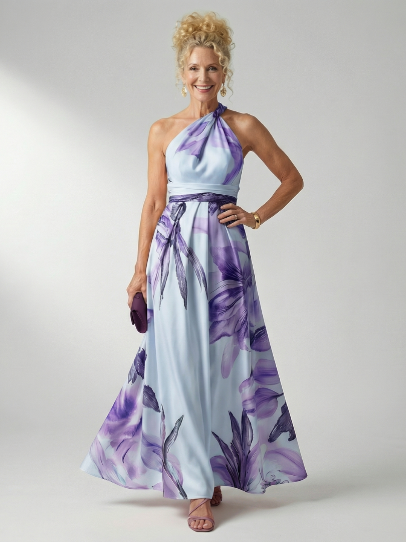 Amiel | Vestido largo floral claro