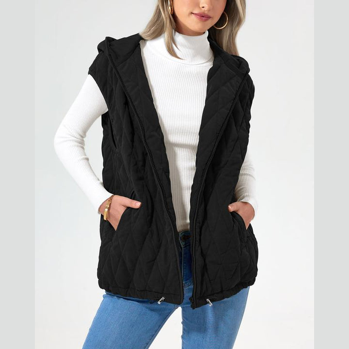 LIAM™ - Abrigo de invierno sin mangas con capucha y bolsillos