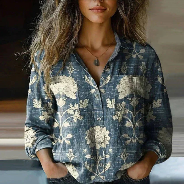 Blusa estampada vintage