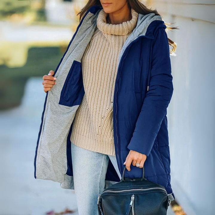 YILA™ - Chaqueta de Plumón Acolchada con Capucha Informal