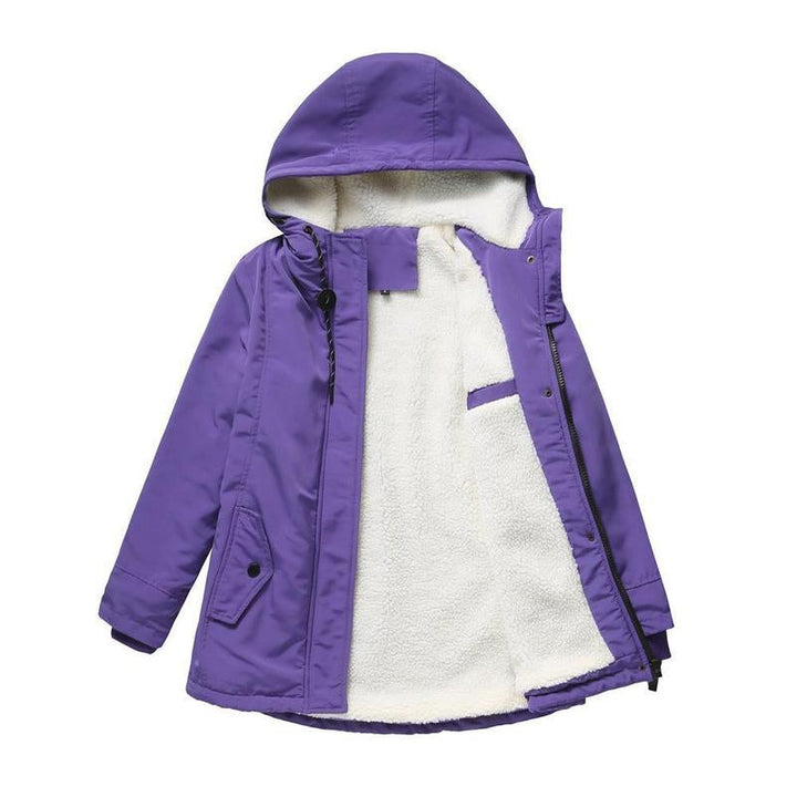 AMINA™ - Abrigo de invierno grueso con capucha y forro acolchado para mantener el calor en invierno