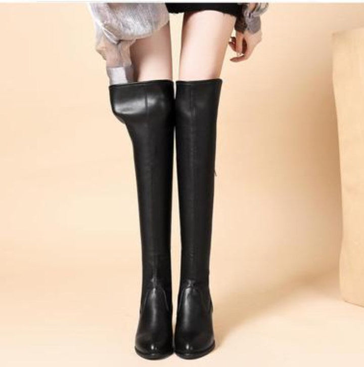 Kaelivr - Botines de piel cálidos para mujer