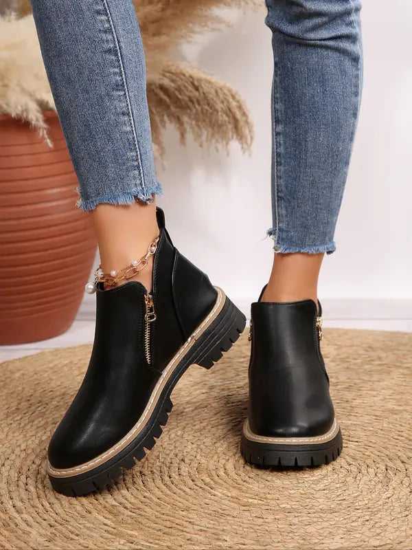Isanoria - Botines de mujer elegantes de ante cómodos