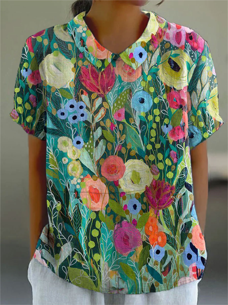 Camisa floral de acuarela | Margarita