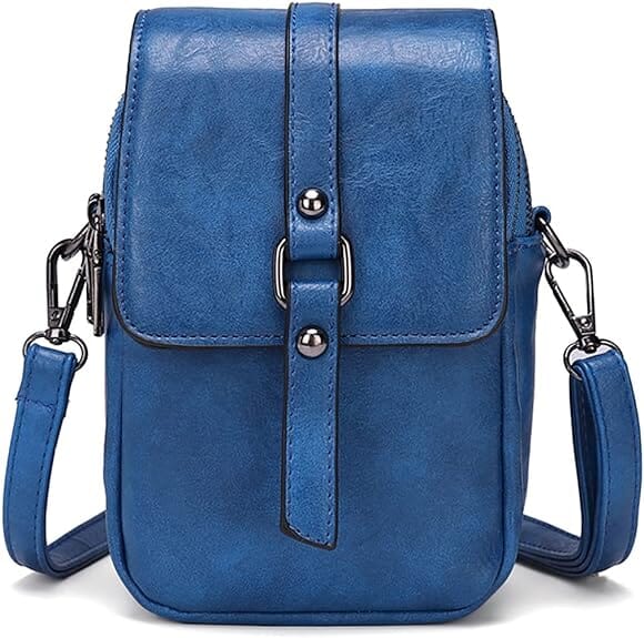 Bolso de mano multifuncional de cuero suave para mujer