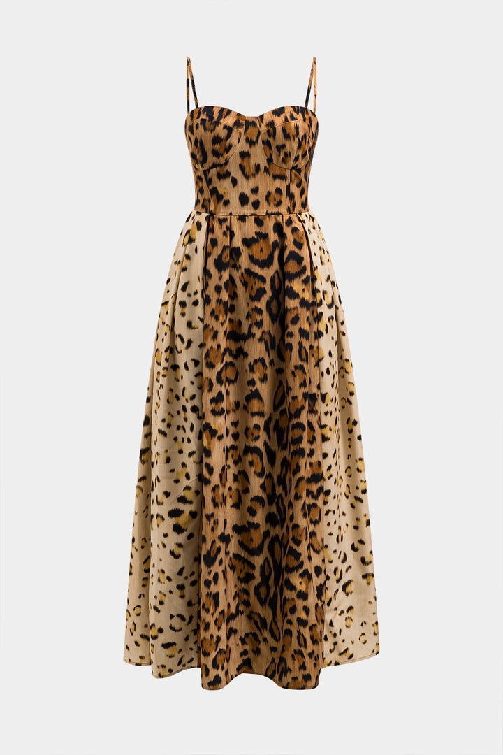 BIANCA™ - Vestido Midi Atrevido con Estampado de Leopardo