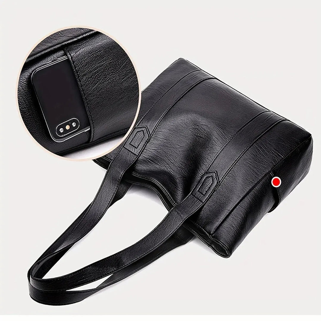 Bolso de hombro de cuero para mujer