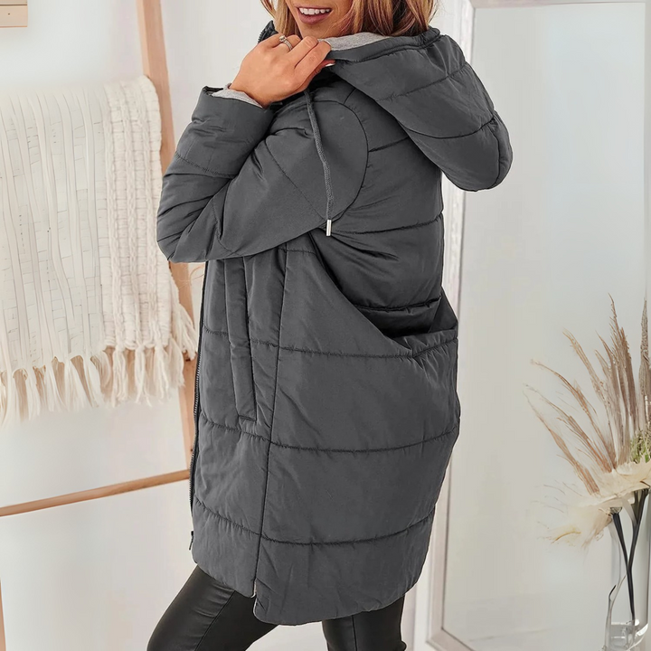 YILA™ - Chaqueta de Plumón Acolchada con Capucha Informal