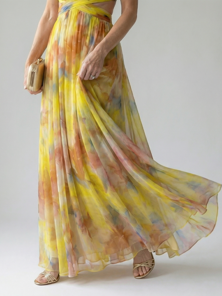 Isel | Maxivestido suave cruzado