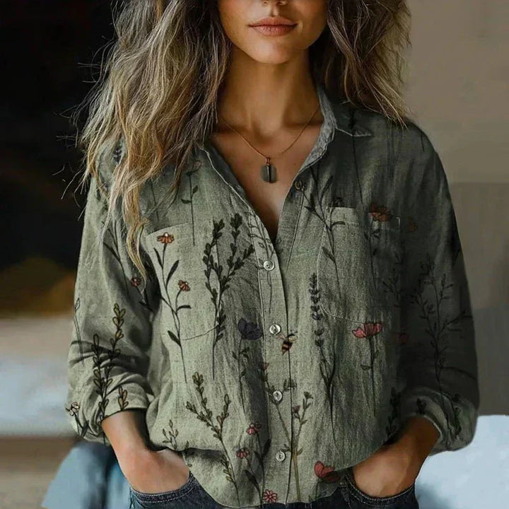 Blusa estampada vintage