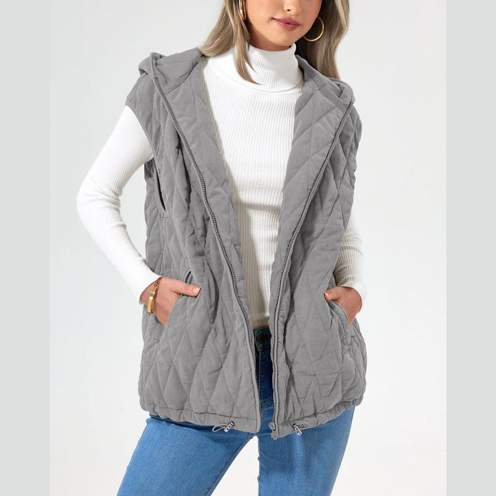LIAM™ - Abrigo de invierno sin mangas con capucha y bolsillos