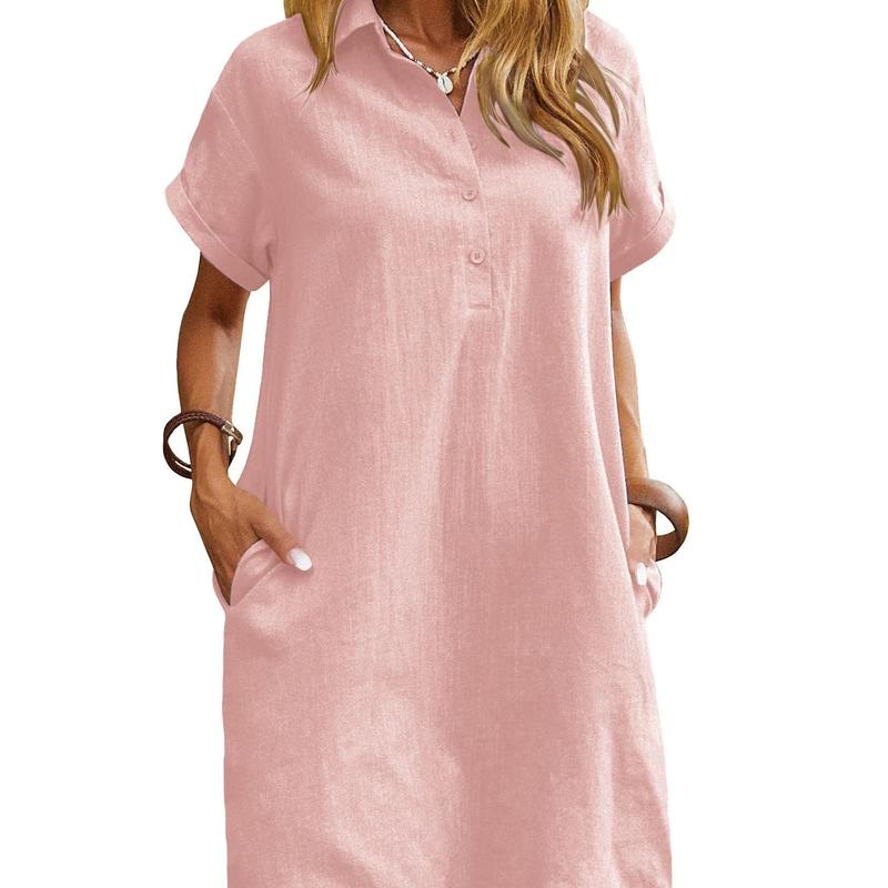 MAREN™ – Vestido de verano de manga corta y corte relajado