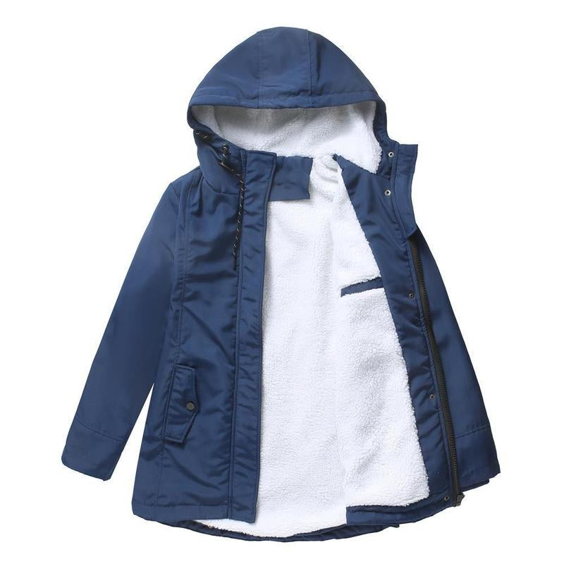 AMINA™ - Abrigo de invierno grueso con capucha y forro acolchado para mantener el calor en invierno