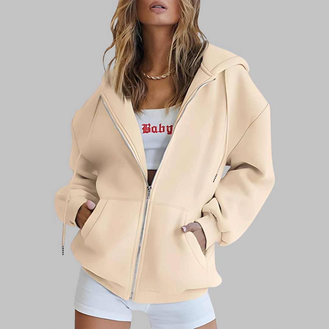 LILMA™ - Chaqueta con capucha extragrande con cremallera clásica