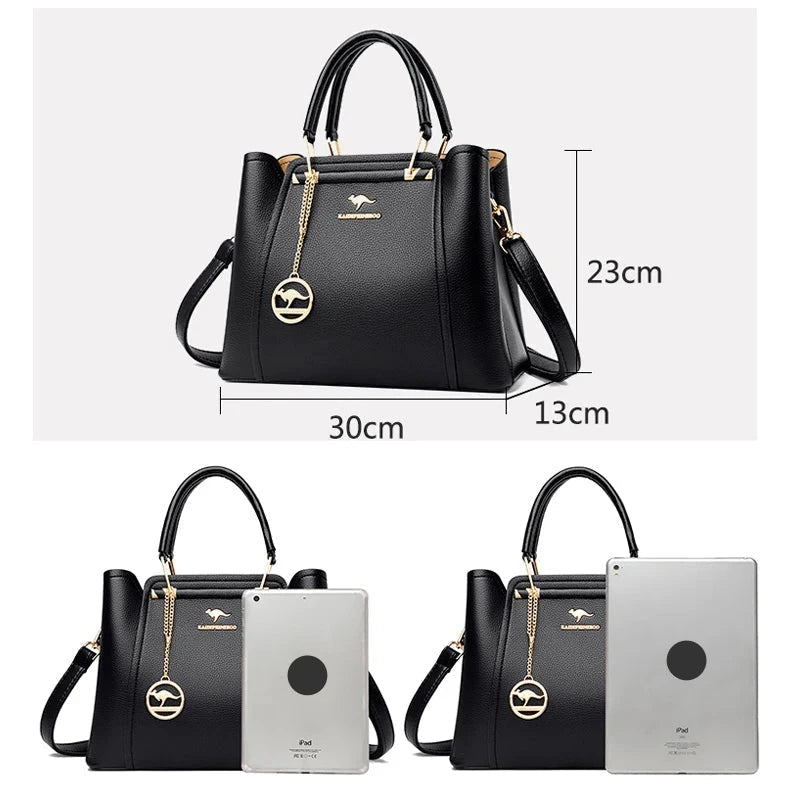 Bolso de Hombro de Piel Suave para Mujer