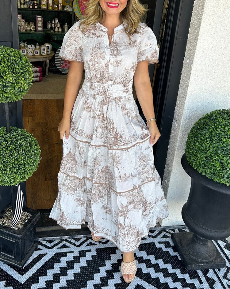 Marcelline | Maxi de toile atemporal – Comodidad elegante y favorecedora con fluidez sin esfuerzo