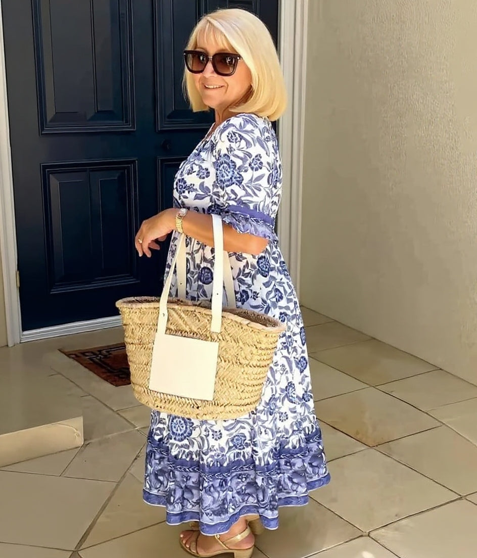 Elly | Elegante vestido floral con un toque etéreo