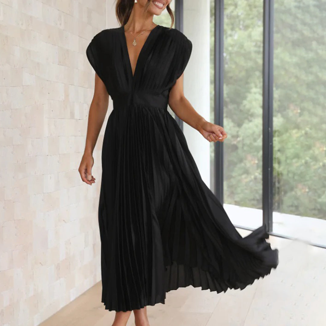 Marni™ | Vestido Midi Plisado Atemporal