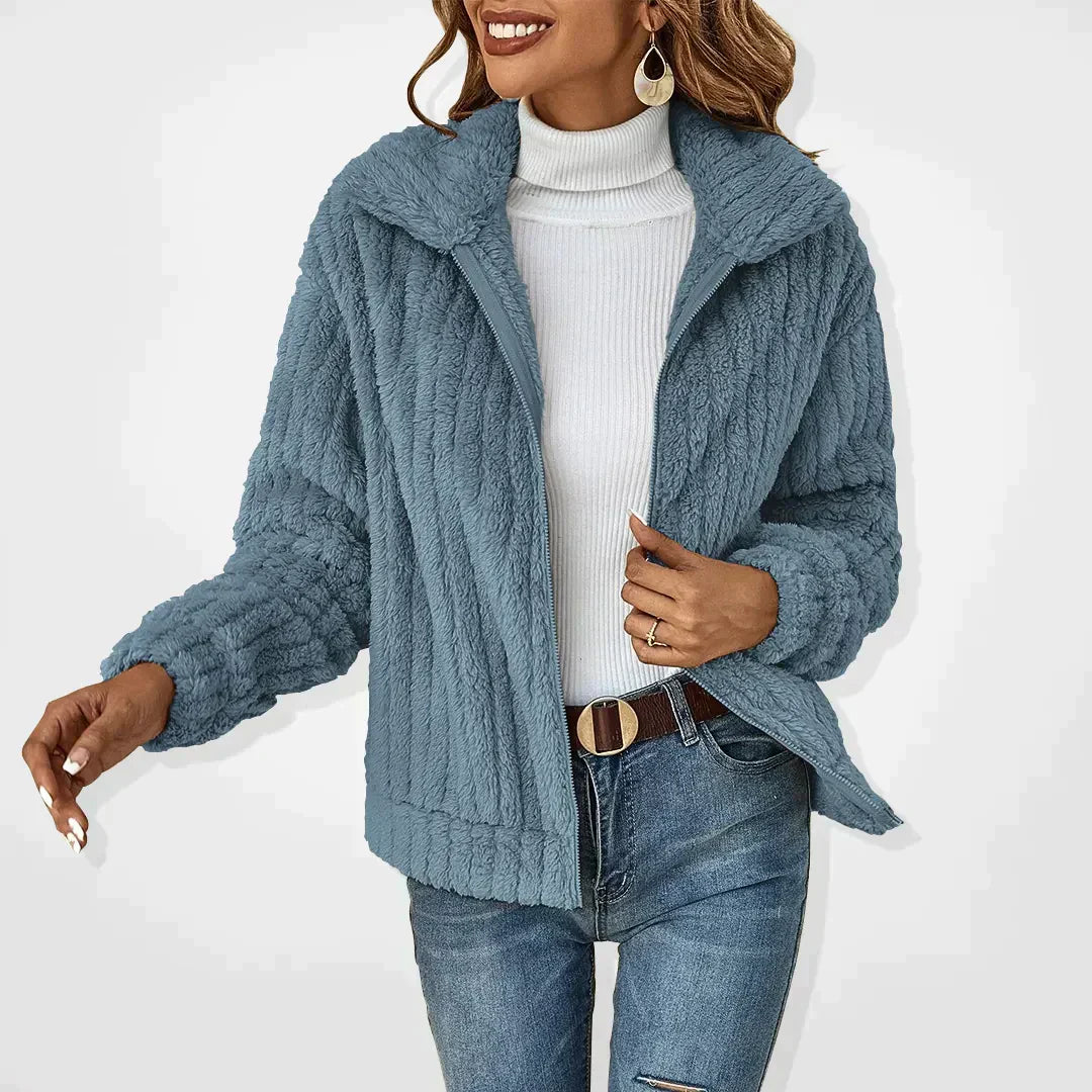 GENEVIEVE™ - Elegante chaqueta de sherpa