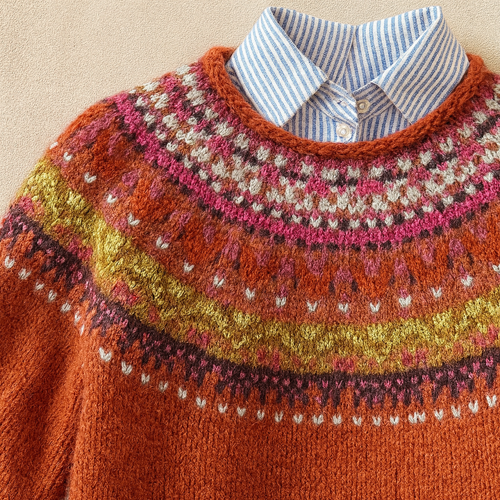 Simona™ | Suéter de punto chic vintage