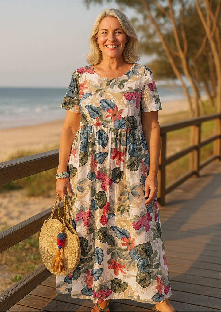 Masie | Vestido largo floral breezy – Donde la comodidad se une a la confianza (S-5XL)